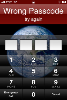 Locked iPhone