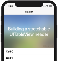 Building a stretchable UITableView header